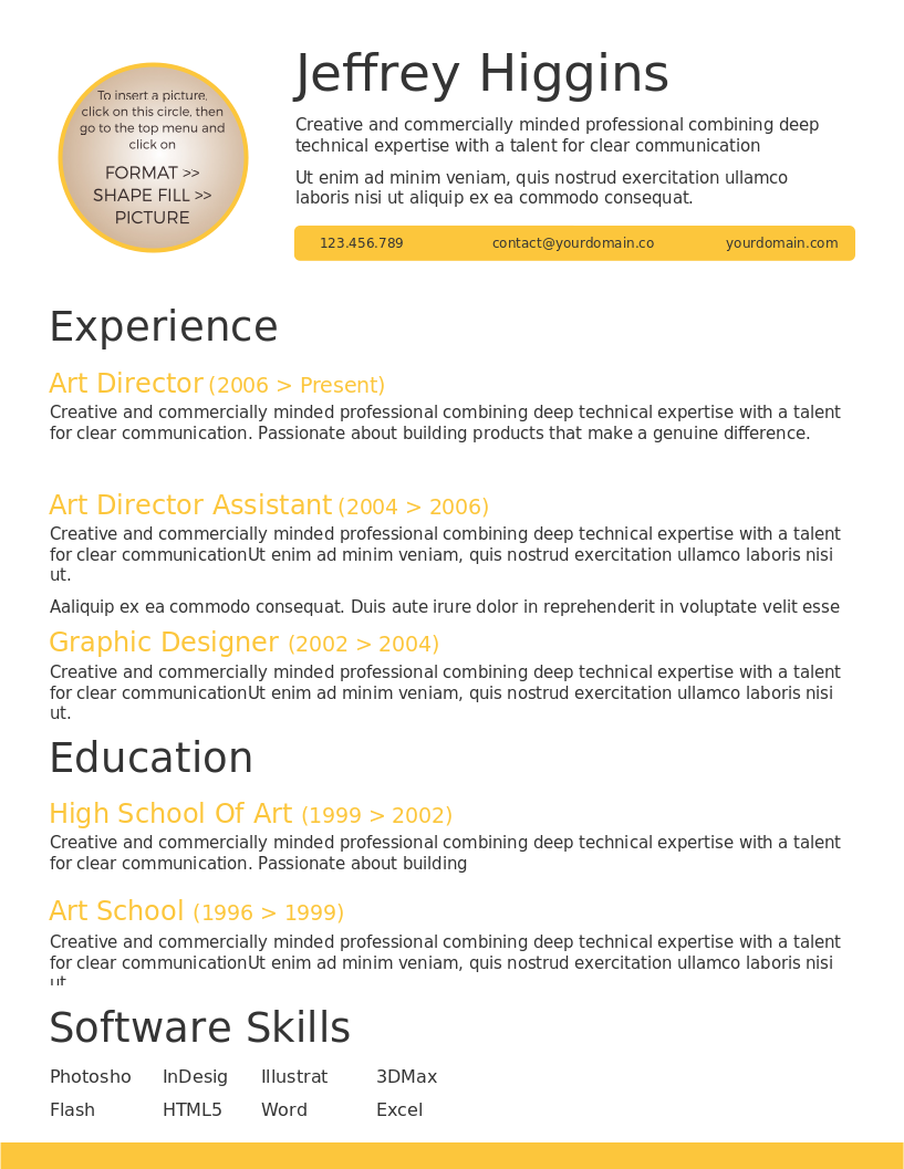 Creatively Smart CV – anteprima